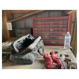 Shelf and contents, knockout punch set,