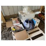 Pallet with mini fridge, locking hitchpins, and