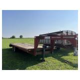 Holland gooseneck trailer, deck over flatbed, two