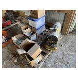 Pallet with manuals, trickle charger