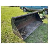 7 foot bucket, no mounts on the back