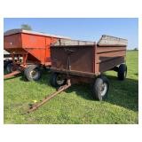Barge box wagon, with hydraulic lift,