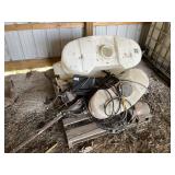 Spraying tanks and parts