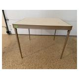 Square folding card table