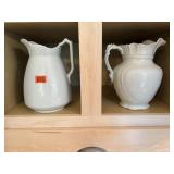 Ironstone pitchers (2)