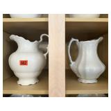Ironstone pitchers (2)