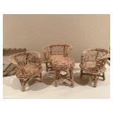 Miniature wicker furniture