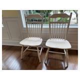 White washed dining chairs (2)