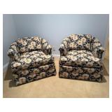 Floral easy chairs (2)