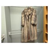 Fur trench coat, cuff accessories