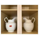 Ironstone pitchers (2)