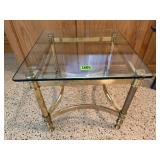 Glass side table