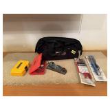 Craftsman tool bag, drill bit sets, hand plane,