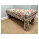 Padded floral bench