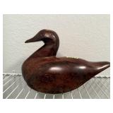 Wooden duck carving
