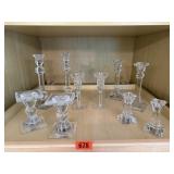 Crystal candlesticks  (10)