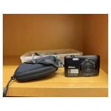 Nikon Coolpix digital camera, clip soft case