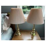 Pair of gold table lamps
