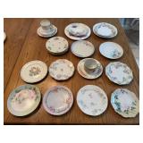 Assorted china plates, cups, saucers