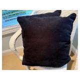 Black throw pillows (2)