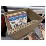 Box of record albums (30+)
