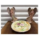 Hand painted plate, angels (2)