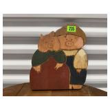 Handcrafted pig wall decor