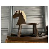 Wooden rocking horse