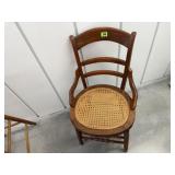 Caned dining chair