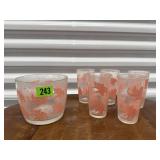 Vintage pink elephant ice bucket, drinking