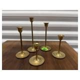 Brass candlesticks (5)