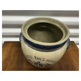 Bless This House salt glaze jar