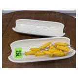Corn on the Cob holders, dishes