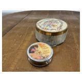 Vintage trinket box, bracelets, pill box