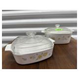 Corningware casserole dishes (2)