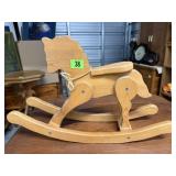 Wooden rocking horse
