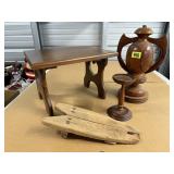 STool, lamp base, candlestick, boot kick