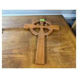 Wood carved cross