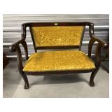 Goldenrod crushed velvet seatee