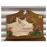 Hand painted pig portrait