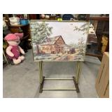 Nostalgic TV tray, 3 piece set