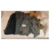 Military raincoat, liner, covers, hat