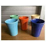 Fiestaware tumblers (5)