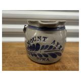 Mount Ayr stoneware crock