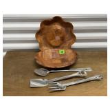 Wooden bowls (2), Hall Insurance advertising