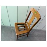 Seatless dining chair, caning gone