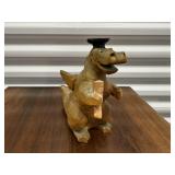 Dragon graduate wood carving