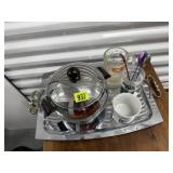 Vintage West Bend penquin hot & cold server,