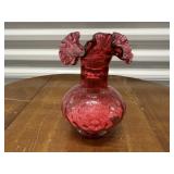 Vintage ruffled vase