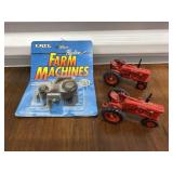 Farm machines, toy tractors